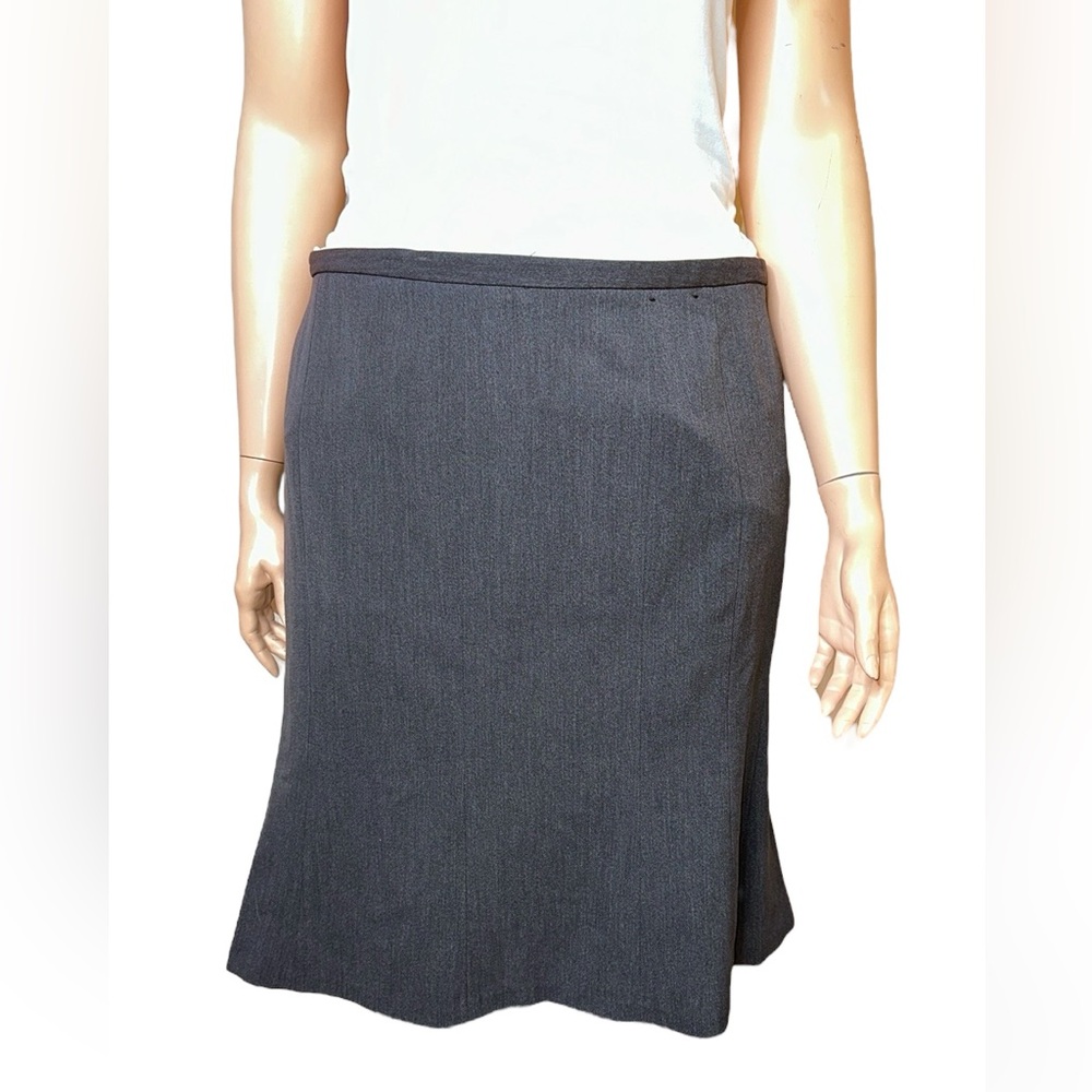 Lane Bryant Gray Midi Skirt Sz 26 Y2K